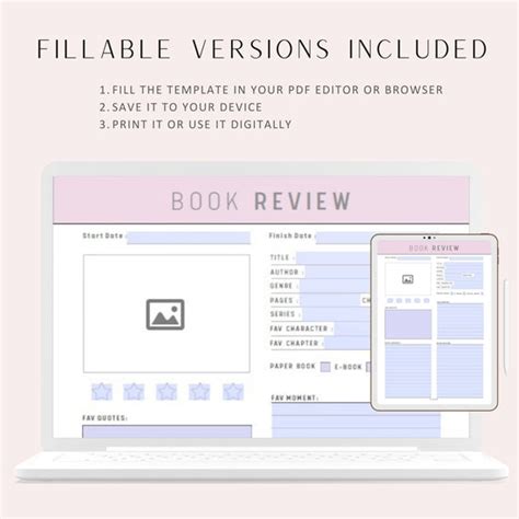 Free Book Review Template – mrsneat