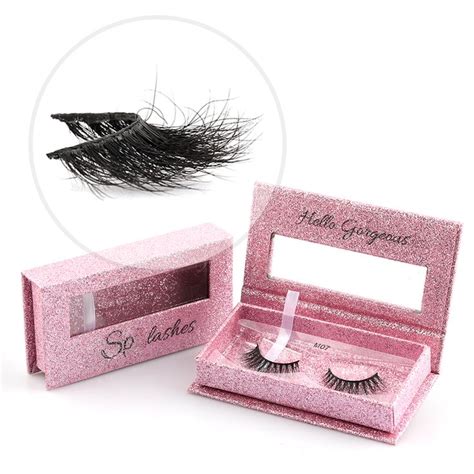 Eyelash Packaging Box Custom Pink Glitter In 2020 Eyelash Case Eye