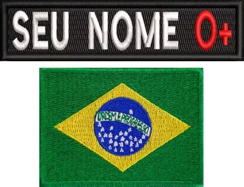 Bordado Tarja Nome Tipo Sanguineo Bandeira Brasil Tar Mercadolivre