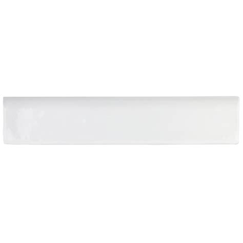 Shop Seaport Arctic X Polished Ceramic Bullnose Tilebar