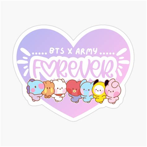 BTS ARMY OT7 FOREVER BT21 Character Minini Apo Bangpo By Shiminee