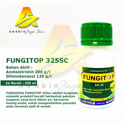 FUNGISIDA FUNGITOP 325SC 250ML BAHAN AKTIF AZOKSISTROBIN DIFENOKONAZOL