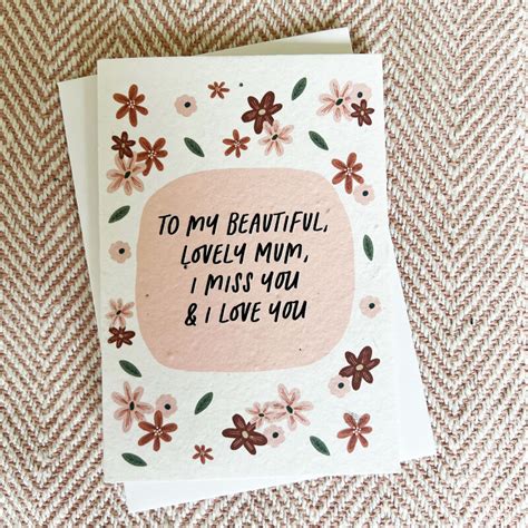 I Miss You Plantable Seeded Mother S Day Card Sweetlove Press Personalised Prints Funny