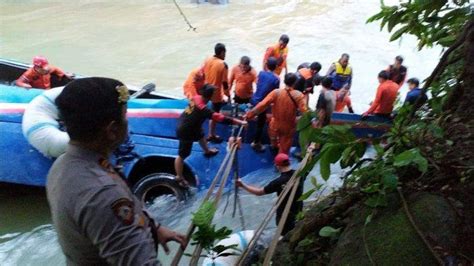 Update Kecelakaan Maut Bus Sriwijaya Masuk Jurang Korban Tewas