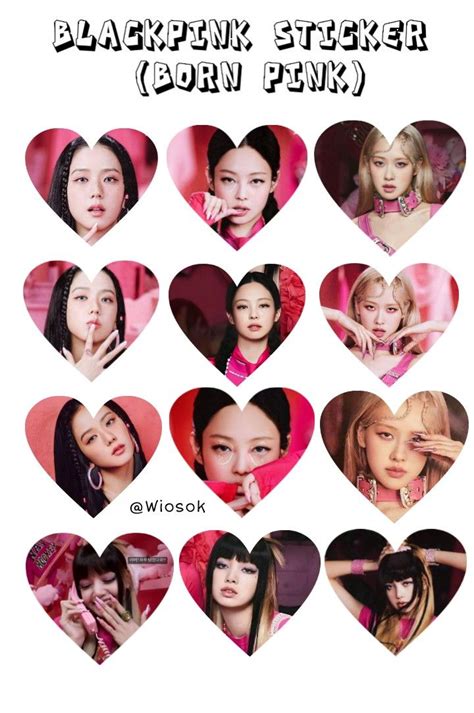 Blackpink Sticker Born Pink En Pegatinas Bonitas Dibujo De