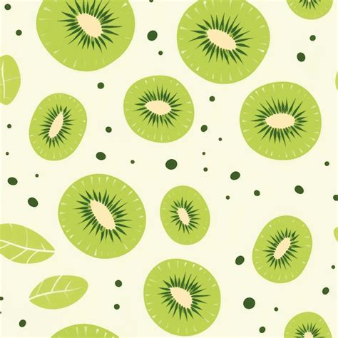 Padrão de frutas de kiwi frescas vetor Premium gerado IA