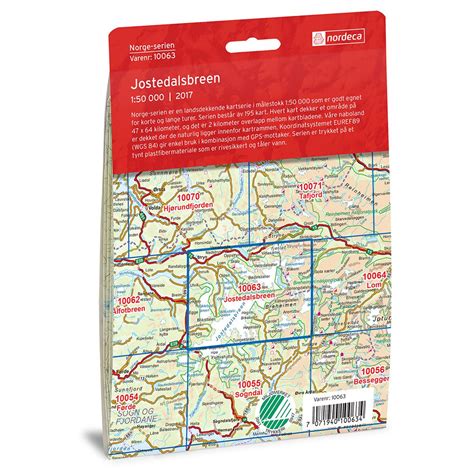 Jostedalsbreen - National map series in 1:50 000 - Water resistant ...