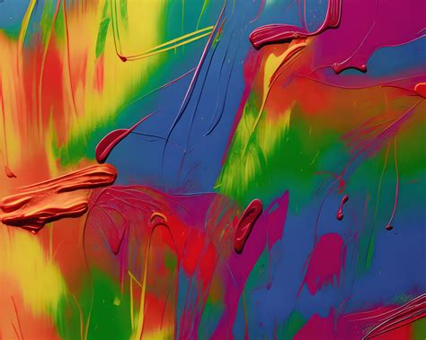 Bright Colorful Abstract Painting on Canvas · Free Stock Photo