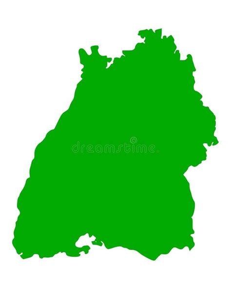 Map of Baden-Wuerttemberg stock vector. Illustration of vector - 95136927