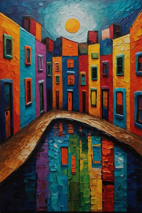 Colorful Streets And Houses Free Stock Photo - Public Domain Pictures