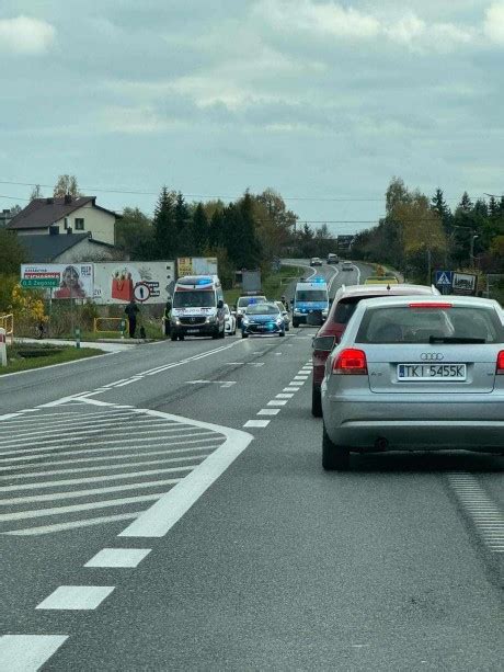 Utrudnienia drogowe na DK 74 Wypadek w Miedzianej Górze