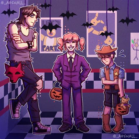 Arch -- Commissions Open on Twitter: "The Afton's during Halloween ...