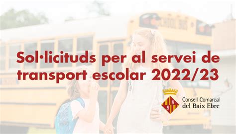 TRANSPORT ESCOLAR 2022 2023 Alumnes LAldea I LAmpolla Institut De