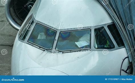 Lufthansa Airbus A320 Closeup Cockpit Editorial Photo | CartoonDealer.com #171510987