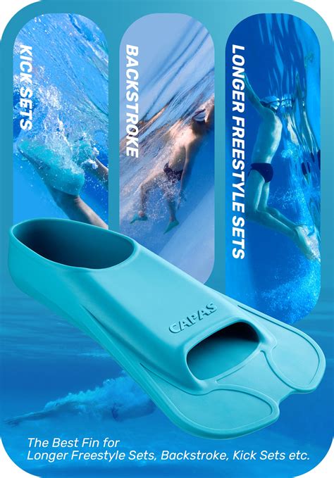 Capas Swim Training Fins Short Blade Bondi Blue Capas Official Store