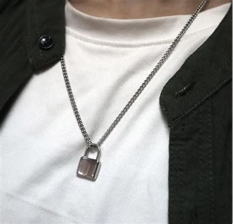 Customised Necklaces Hiphop Chunky Stainless Steel Mens Pendant Padlock