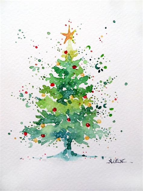 Painted Christmas Cards Christmas Doodles Watercolor Christmas Cards