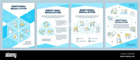 Emotional Regulation Turquoise Brochure Template Stock Vector Image And Art Alamy