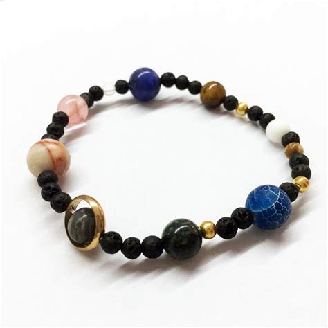 The Eight Planet Bracelet Solar System Universe Galaxy Bracelet Natural