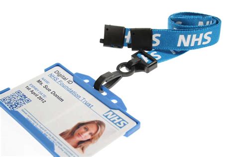 Nhs Staff Lanyards With Breakaway And Plastic J Clip Pack Of