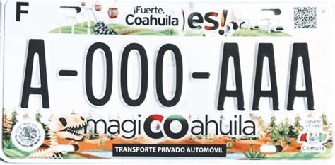 Las nuevas placas de Coahuila vienen con sistema de identificación