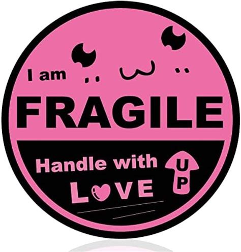 Krinisou Pink Black Fragile Stickers For Shipping 2