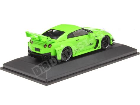 2022 Nissan GT R R35 Liberty Walk Body Kit Verde Ácido 1 43 Solido