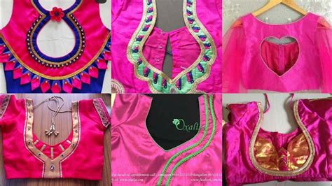 New Latest Stunning Beautiful Pink Color Blouse Designs Blouse Designs