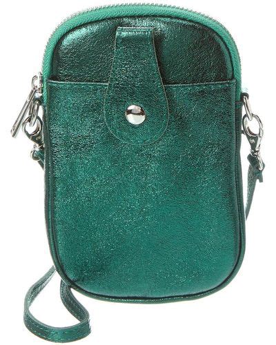 Green Italian Leather Bags For Women Lyst