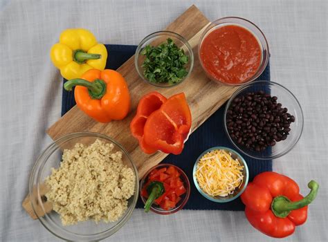 Quinoa And Black Bean Stuffed Bell Peppers Yay For Food