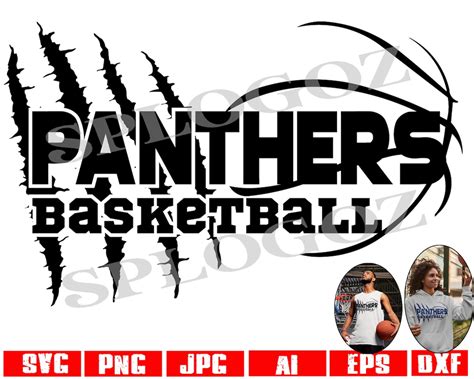 Panthers Basketball Svg, Panther Panther Basketball Svg, Panther ...