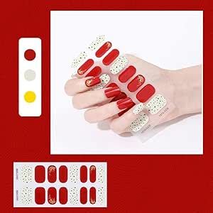 Lot De 16 Autocollants Semi Durcis Pour Ongles Gel Semi Durci Avec