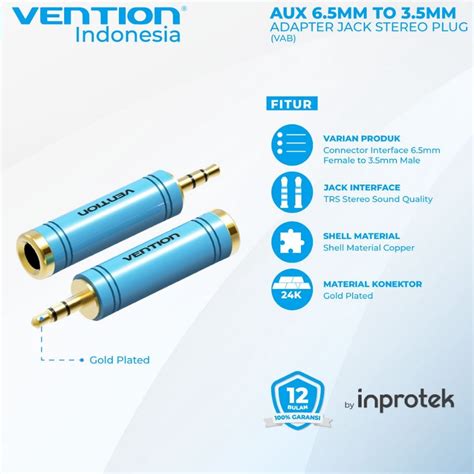 New Vention Aux 65mm To 35mm Adapter 14inch To 35mm Jack Stereo Plug