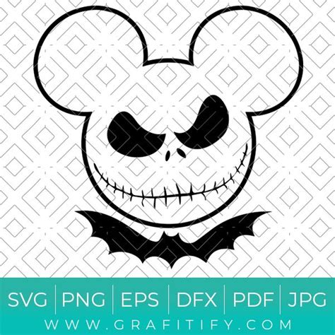 Jack Skellington Mickey Ears Svg The Nightmare Before Christmas Svg