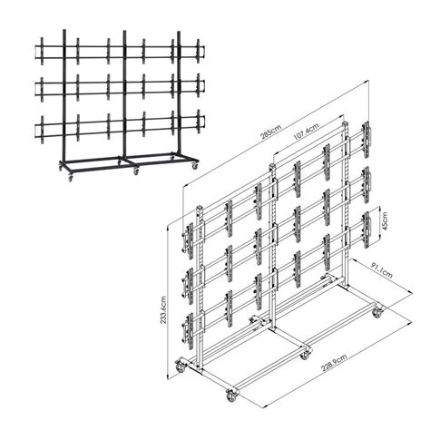 3x3 Tv Stand For Screens Of 46 Cablematic