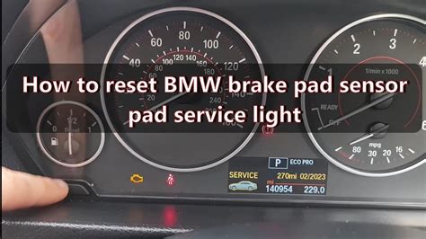 Bmw Service Brake Fluid And Brake Pads Resetting The Sensor Youtube