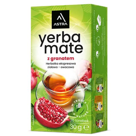 Astra Herbatka Yerba Mate Z Granatem 30g 20 torebek Delikatesy Dwójka