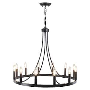 LWYTJO Loene 12 Light Spray Gold Farmhouse Candle Style Dimmable