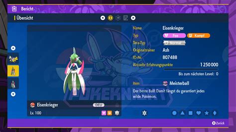 Eisenkrieger Shiny Non Shiny 6IV LvL 100 Set Bundle Pokemon Karmesin