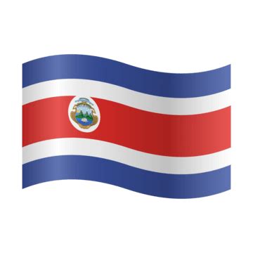 Vetor Realista Da Bandeira Da Costa Rica Png Costa Rica Bandeira