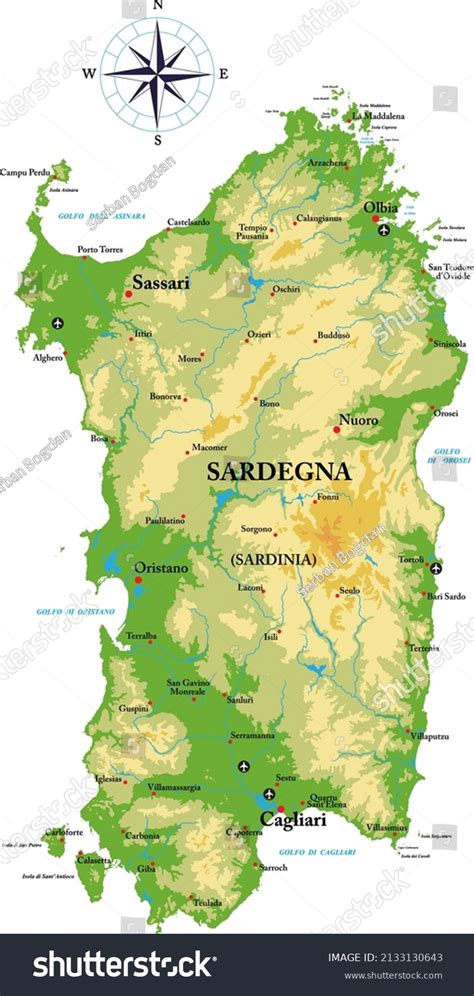 Sardinia Italy Map