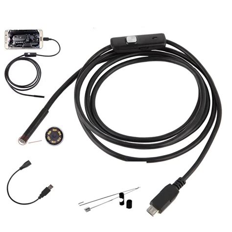 Smartphone Endoscopio C Mara Mm Cn Enchufe Cable Suave Usb