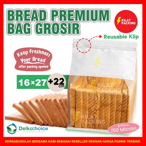 Jual Plastik Roti Ziplock Delkochoice Bungkus Roti Tawar Kantong