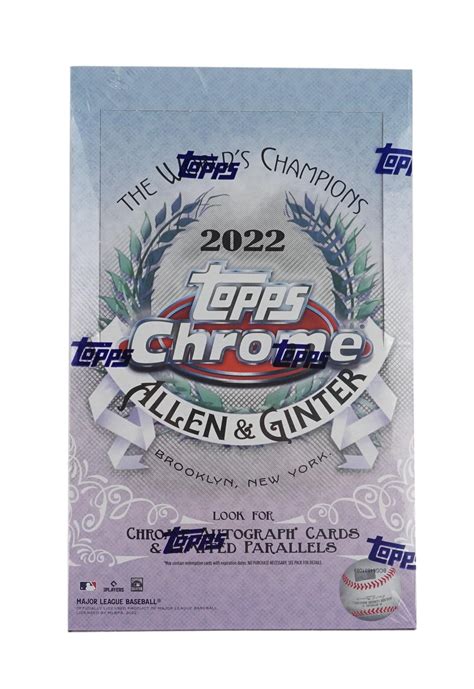 2022 Topps Allen And Ginter Chrome Baseball Hobby Box Froggers House