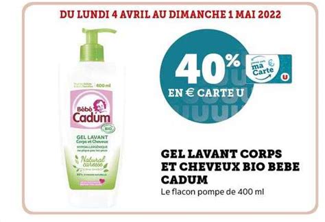 Promo Gel Lavant Corps Et Cheveux Bio B B Cadum Chez Hyper U