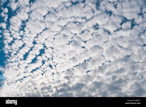 Mackerel sky / Altocumulus clouds formation - France Stock Photo - Alamy