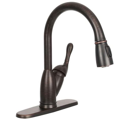 Reviews For Delta Izak Single Handle Pull Down Sprayer Kitchen Faucet In Venetian Bronze Pg 4