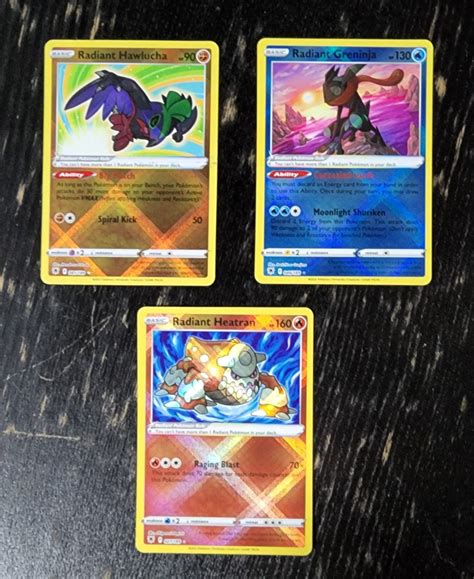 Pokemon Radiant Rare Hearran Greninja Hawlucha Astral Radiance