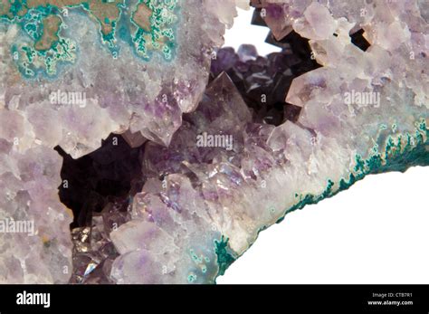 Isolated amethyst geode Stock Photo - Alamy