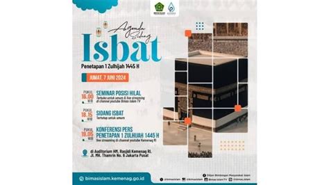 Link Live Streaming Sidang Isbat Penetapan 1 Zulhijjah 1445 H Dan Idul